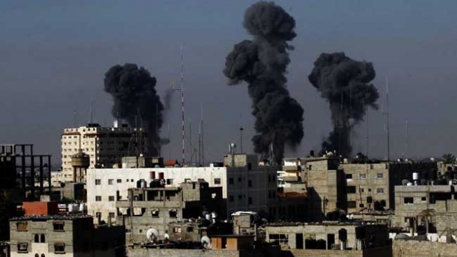 فيديو يوثق دقة سقوط صاروخ ف16 على الفلسطينيين
