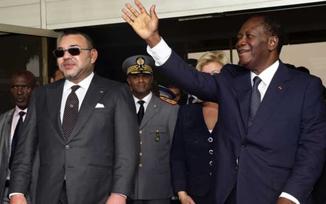 الملك محمد السادس يستقبل ضيفه الكبير"الحسن وتارا" رئيس جمهورية كوت ديفوار