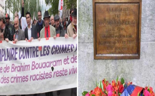 عمدة باريس تحيي ذكرى اغتيال المغربي ابراهيم بوعرام الذي اغتالته عناصر من الجبهة الوطنية قبل 20 سنة