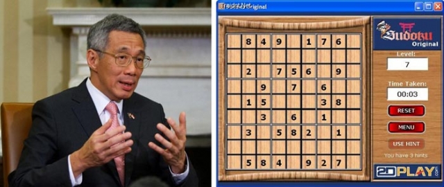رئيس وزراء سنغافورة يصمم برنامجا ينهي لغز لعبة «سودوكو»
