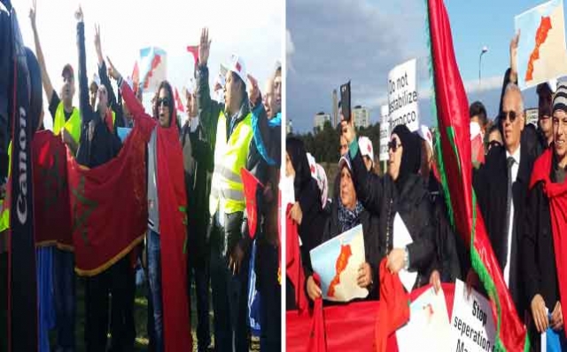 وقفة الجالية المغربية تحولت لمسيرة ”حمراء” جاست" خلالها ستوكهولم (مع صور)