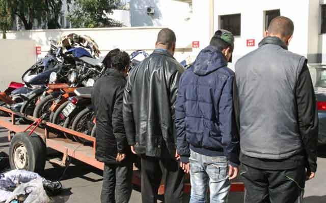 التنسيق الأمني يسقط عصابة لسرقة الدراجات النارية ويحجز 300 قرص مهلوس