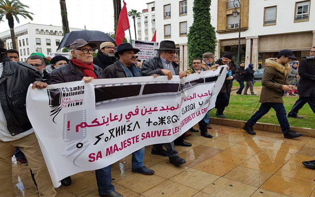 الفنانون المغاربة يلقون بسخطهم على مدبري الشأنين التلفزي والسينمائي أمام البرلمان
