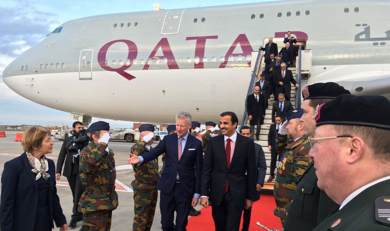 جدل حول زيارة أمير قطر لبلجيكا