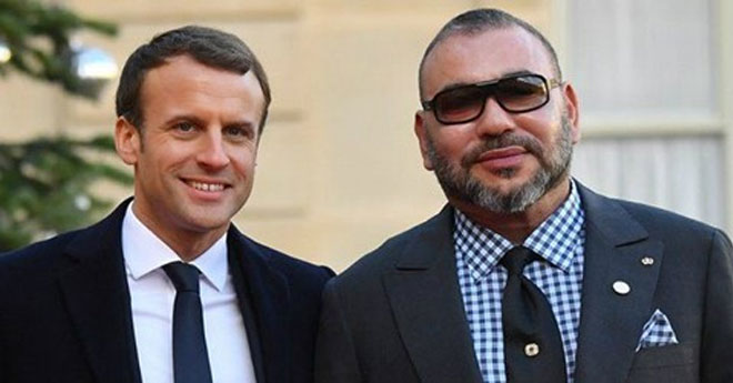 شاهد...الرئيس الفرنسي يستقبل الملك محمد السادس بقصر الإيليزيه ( مع فيديو)