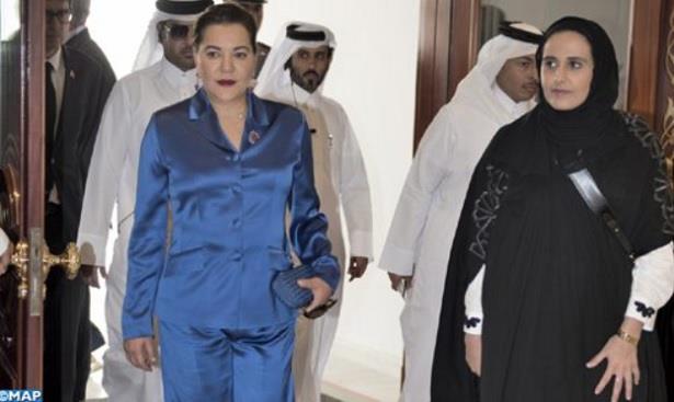 الأميرة للا حسناء تمثل الملك بالدوحة في الافتتاح الرسمي لمكتبة قطر الوطنية