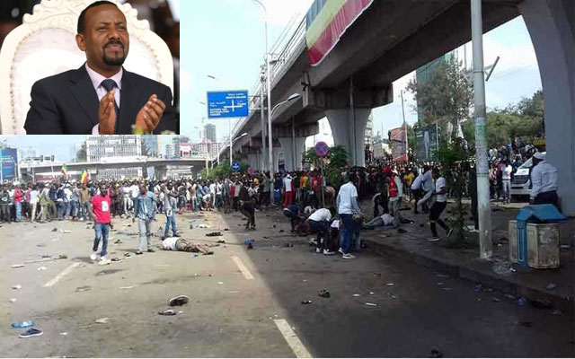 انفجار عنيف يهز تجمعا لمؤيدي رئيس الوزراء الإثيوبي في محاولة لاغتياله...