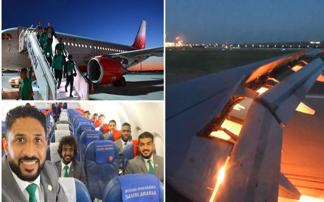 الاتحاد السعودي يطمئن مواطنيه بعد تعرض طائرة المنتخب لحريق (مع فيديو)