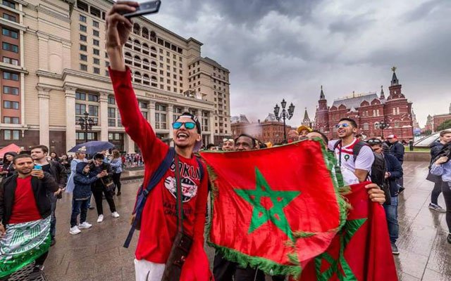 الجمهور المغربي يتصدر عدد الوافدين على مونديال روسيا