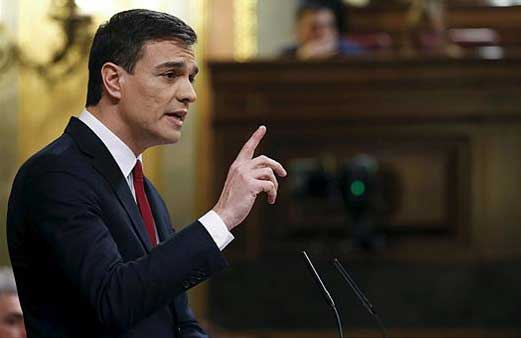 الاشتراكي سانشيز رئيسا لوزراء إسبانيا بعد التصويت بحجب الثقة عن راخوي