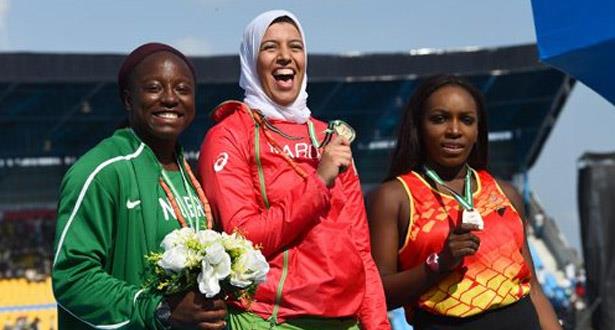 البطلة زاكور تمنح المغرب أول ذهبية في البطولة الإفريقية لألعاب القوى
