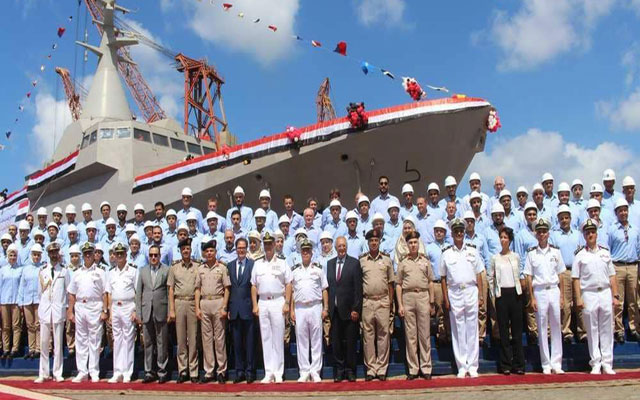 مصر تدشن أول سفينة حربية محلية الصنع