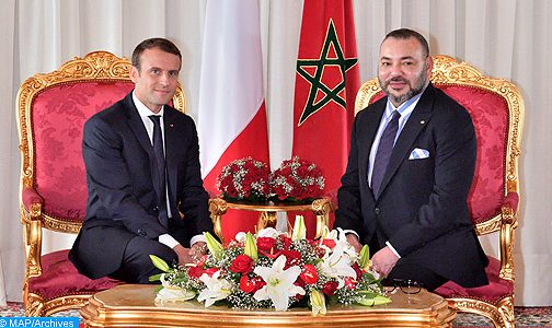 الملك محمد السادس يستقبل الرئيس الفرنسي إمانويل ماكرون بطنجة