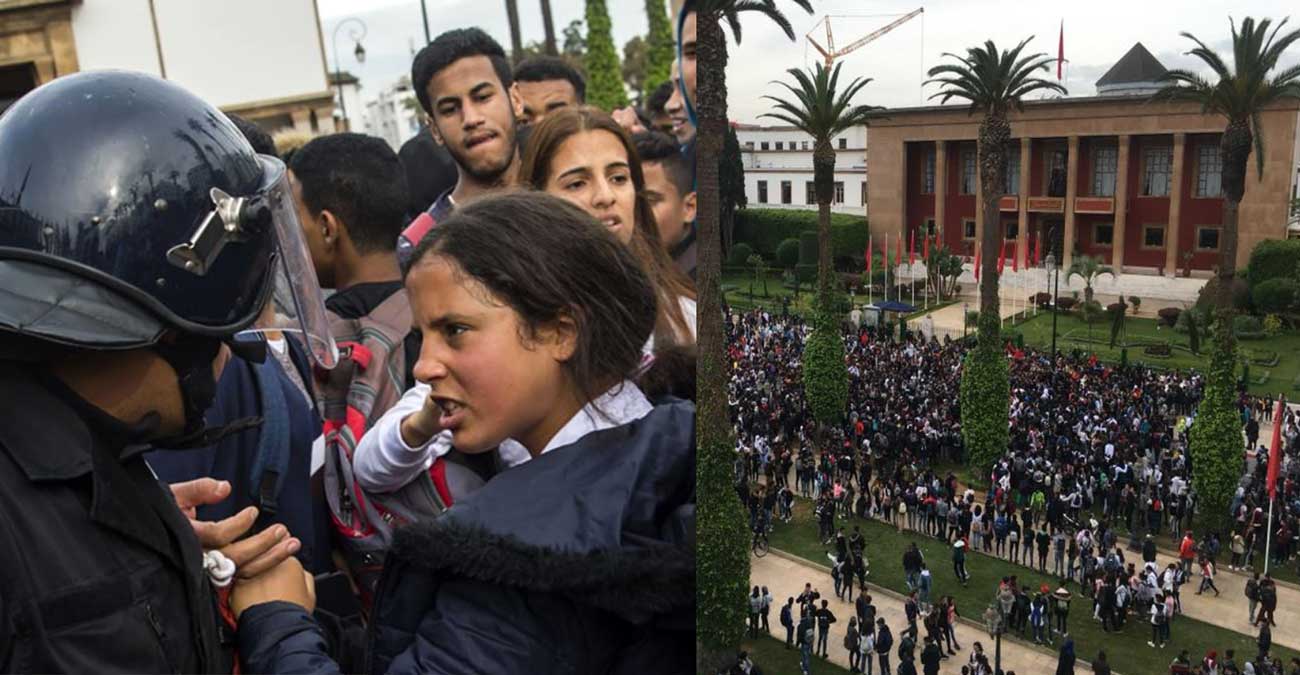 بعد إهانة الراية المغربية: احتجاج التلاميذ يخرج من السلمية إلى العنف في هذه المدن