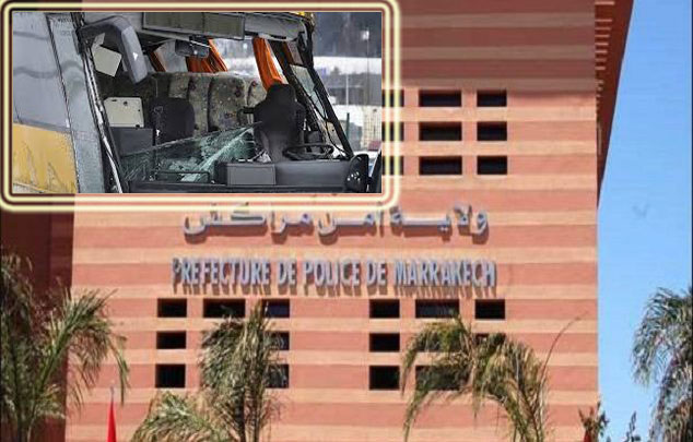 حافلة لنقل المسافرين تتعرض لحادثة سير خطيرة بالقرب من ولاية أمن مراكش