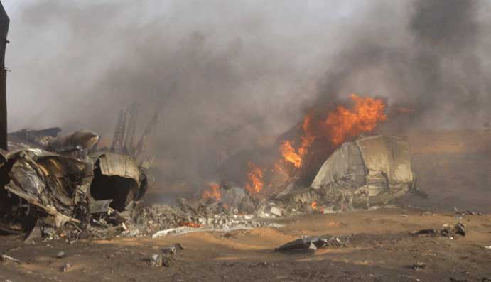 مقتل ضابطين جزائريين في تحطم طائرة عسكرية في تيارت