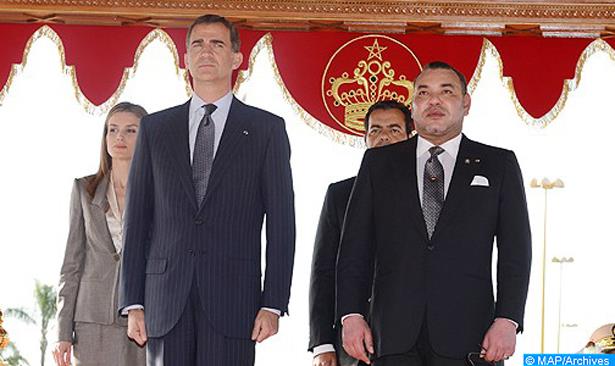 الملك محمد السادس يستقبل العاهل الإسباني الملك فيليبي السادس والملكة "ضونا" ليتيثيا
