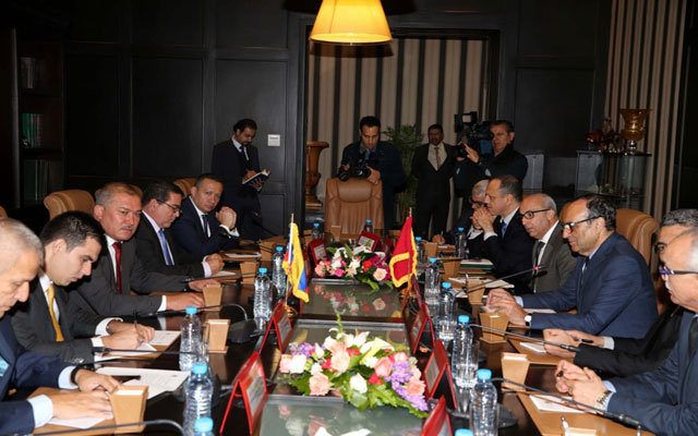 رئيس مجلس النواب يتباحث مع رئيس لجنة العلاقات الخارجية بمجلس النواب الكولومبي