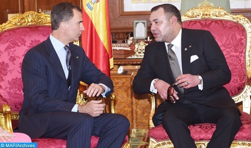 الملك محمد السادس يتباحث مع العاهل الإسباني الملك “ضون” فيليبي السادس