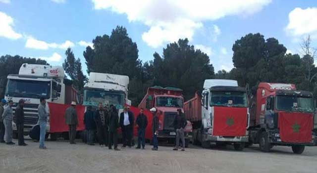 أرباب الشاحنات ينتفضون ضد شركة عراب نقل الفوسفاط  "السالك بولون" باليوسفية