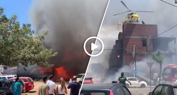 اسبانيا ...إصابة ثلاثة مغاربة في حريق مهول اندلع في مبنى بإيبيزا