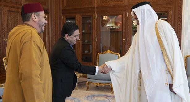 أمير دولة قطر يستقبل مستشار الملك محمد السادس