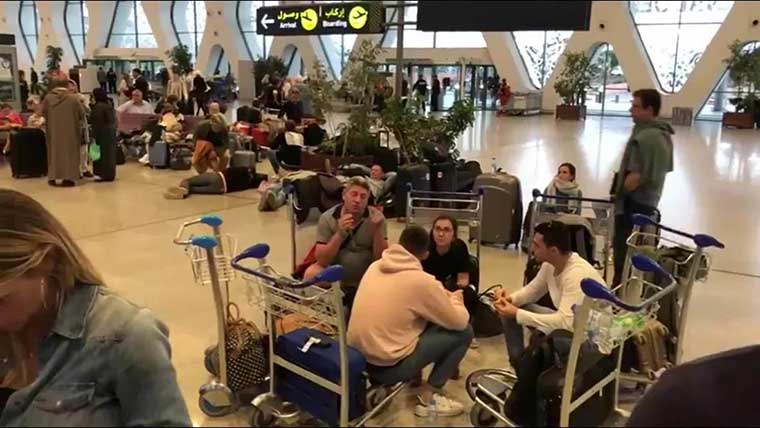 رحلات استثنائية لمئات الأجانب بمطار مراكش المنارة