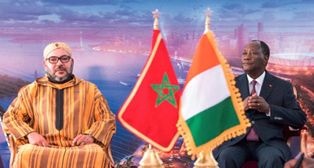 الملك يهنىء الحسن درامان واتارا بمناسبة إعادة انتخابه رئيسا لجمهورية كوت ديفوار