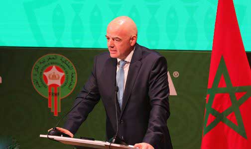 رئيس الاتحاد الدولي لكرة القدم جياني إنفانتينو يحل بالمغرب