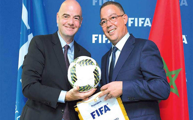 رئيس" الفيفا" بالمغرب لتدارس مجموعة من النقط المرتبطة بتطوير كرة القدم