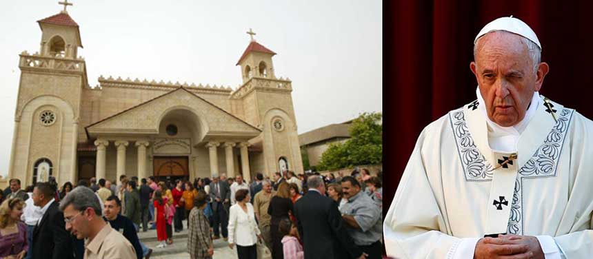 في زيارة تاريخية.. البابا يحل ببغداد لإنقاذ المسيحيين من الانقراض بالعراق