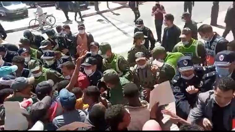 اعتقالات وإصابات في  صفوف قبائل لكعابة المعتصمين بزاكورة