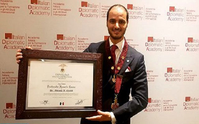 المغربي عبد الرحمن شبيب يحصل على وسام الاستحقاق من الجمهورية الإيطالية