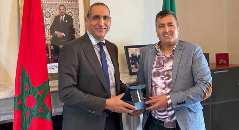 إيرلندا: السفير المغربي لحسن مهراوي يكرم علي سالم اسويح