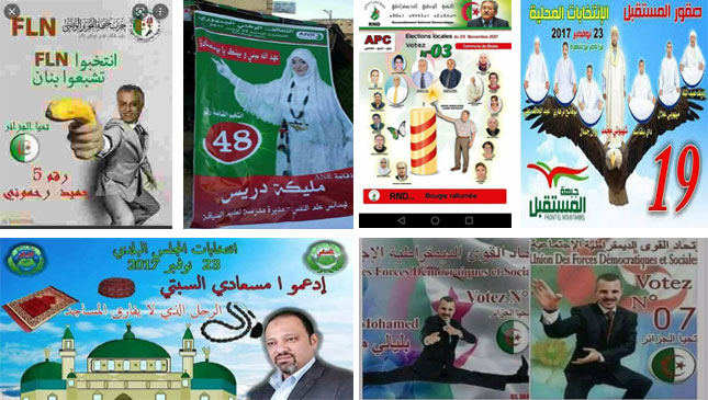 مشاهد كوميدية... "البنان" وشعارات أخرى في الحملة الانتخابات المحلية الجزائرية!!