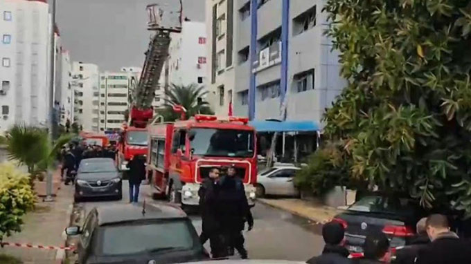 نشوب حريق في المقر المركزي لحركة النهضة بتونس