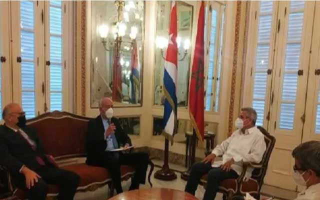 رئيس جمهورية كوبا يتسلم أوراق اعتماد سفير المغرب هشام العَلْوي