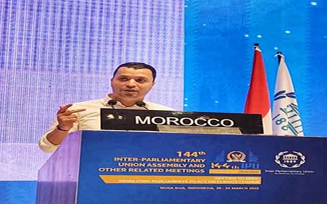 أمام برلمانات العالم.. الوفد المغربي يدعو لتشكيل "شبكة برلمانية بشأن العمل المناخي"