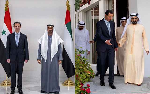 الإمارات أول بلد عربي يزوره الأسد بعد نشوب الحرب 