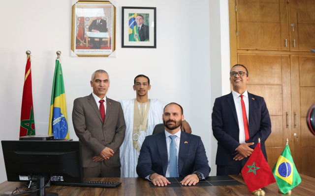 ابن الرئيس البرازيلي يفتتح مكتب غرفة التجارة المغربية الإفريقية البرازيلية بالداخلة