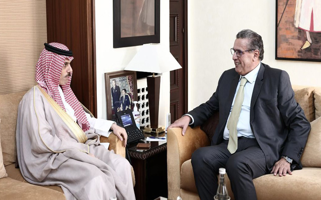 أخنوش يستقبل وزير خارجية المملكة العربية السعودية