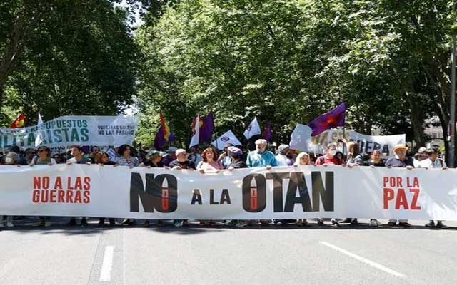 أقل من 2000 إسباني يحتجون بمدريد على قمة "الناتو"