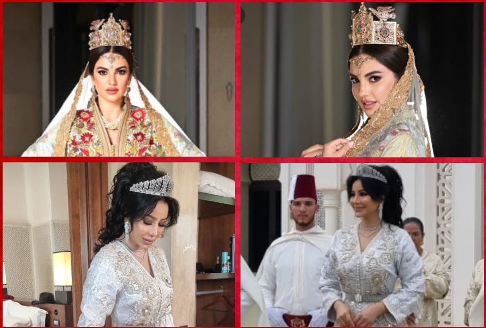 درة ولجين عمران تتألقان بإطلالة العروس المغربية