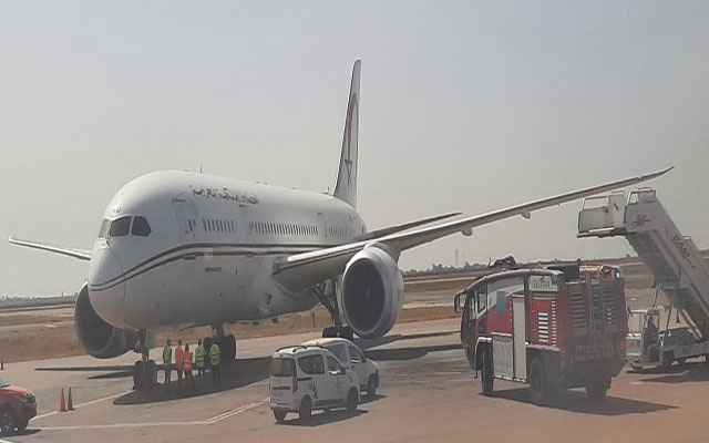 شرارة نار بطائرة تستنفر الوقاية المدنية بمطار محمد الخامس (مع فيديو )