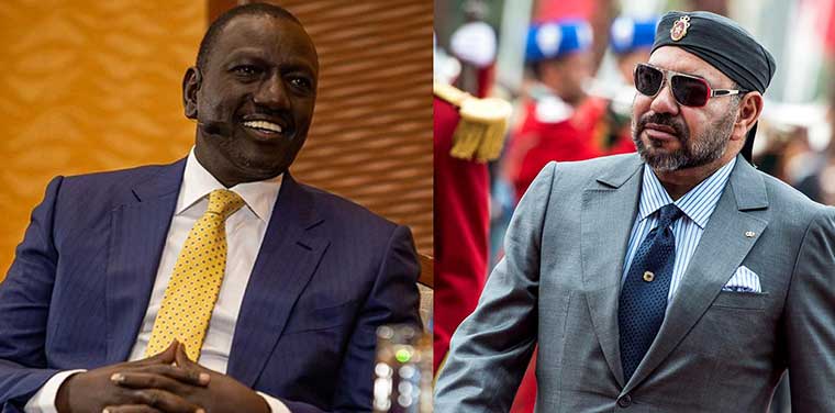 الملك يهنئ وليام روتو بمناسبة انتخابه رئيسا لجمهورية كينيا