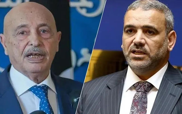 رئيس مجلس النواب عقيلة صالح ورئيس الدولة خالد المشري بالمغرب لحل الأزمة الليبية