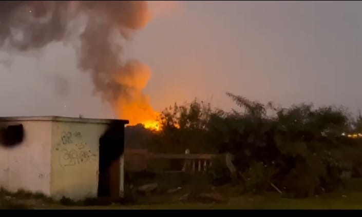 اندلاع حريق بشركة لتخزين الغاز بالمحمدية(مع فيديو)