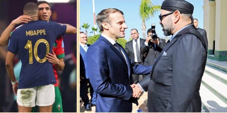 الملك يهنئ الرئيس إيمانويل ماكرون عقب مباراة فرنسا المغرب