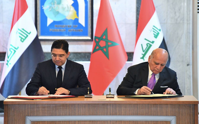 المغرب والعراق يوقعان على مذكرتي تفاهم لإحداث آلية للمشاورات السياسية وفي مجال التكوين الدبلوماسي