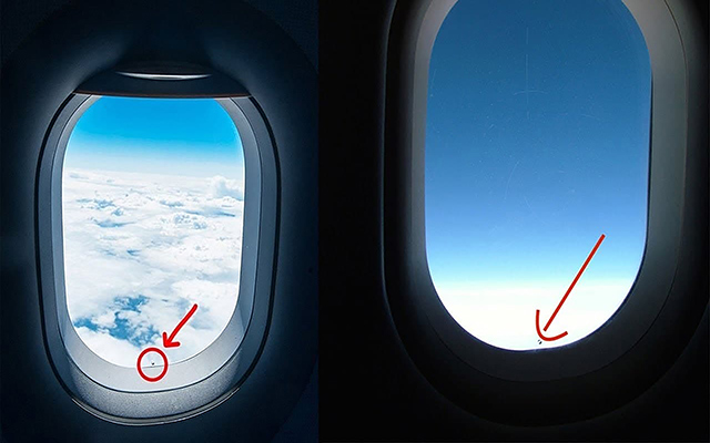 ما سر وجود ثقب في أسفل نافذة الطائرة؟